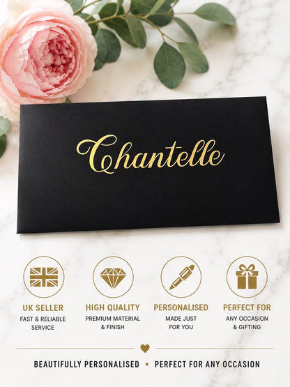 Personalised Black Bow Tied Gift Envelope with Ribbon, Voucher Envelope, Christmas, Luxury  Money Envelope, Christmas Gift, 22cm x 11cm